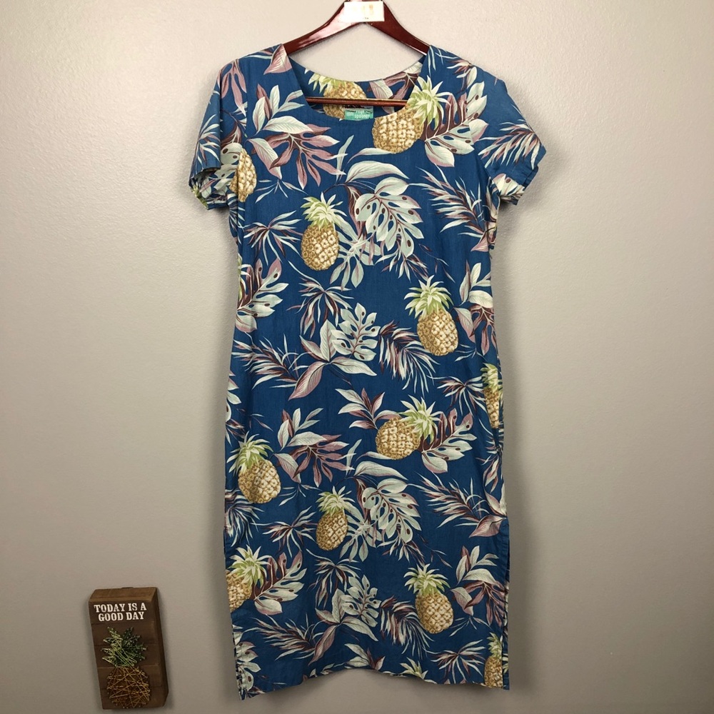 Reyn Spooner Maxi dress (Pineapple) Hawaii, size L